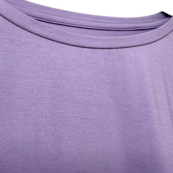 Shiny by Nature Long Sleeve Tee 4XL / 3X Purple Lilac Rayon Blend Plus Size Top - Picture 7 of 7